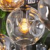 Ripoll hanging light, globe light, pendant light Amber, clear, Smoke-coloured, 8-light sources