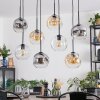 Ripoll hanging light, globe light, pendant light Amber, clear, Smoke-coloured, 8-light sources