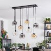Ripoll hanging light, globe light, pendant light Amber, clear, Smoke-coloured, 8-light sources