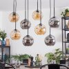 Ripoll hanging light, globe light, pendant light Amber, Smoke-coloured, 8-light sources