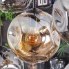 Ripoll hanging light, globe light, pendant light Amber, Smoke-coloured, 8-light sources