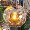 Ripoll hanging light, globe light, pendant light Amber, Smoke-coloured, 8-light sources