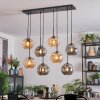 Ripoll hanging light, globe light, pendant light Amber, Smoke-coloured, 8-light sources