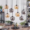 Ripoll hanging light, globe light, pendant light Amber, Smoke-coloured, 8-light sources