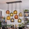 Ripoll hanging light, globe light, pendant light blue, gold, green, coppery, 8-light sources