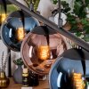 Gastor hanging light, globe light, pendant light blue, green, coppery, 5-light sources