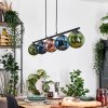 Gastor hanging light, globe light, pendant light blue, green, coppery, 5-light sources