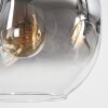 Ripoll hanging light, globe light, pendant light Amber, clear, Smoke-coloured, 8-light sources