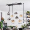 Ripoll hanging light, globe light, pendant light Amber, clear, Smoke-coloured, 8-light sources