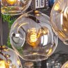 Ripoll hanging light, globe light, pendant light Amber, clear, Smoke-coloured, 8-light sources