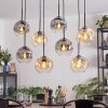 Ripoll hanging light, globe light, pendant light Amber, clear, Smoke-coloured, 8-light sources