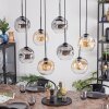 Ripoll hanging light, globe light, pendant light Amber, clear, Smoke-coloured, 8-light sources