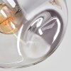 Ripoll ceiling light, globe light clear, Smoke-coloured, 5-light sources