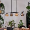 Koyoto hanging light, globe light, pendant light Amber, chrome, Smoke-coloured, 4-light sources