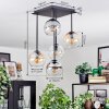 Koyoto ceiling light, globe light Amber, clear, Smoke-coloured, 5-light sources