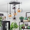 Ripoll ceiling light, globe light Amber, Smoke-coloured, 5-light sources
