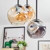 Ripoll ceiling light, globe light Amber, Smoke-coloured, 5-light sources