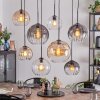 Koyoto hanging light, globe light, pendant light anthracite, silver, white, 8-light sources
