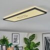 Simonstorp ceiling light, Panel LED black, white, 1-light source