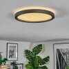 Xarel ceiling light, Panel LED black, 1-light source