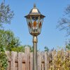 Hongkong lamp post, path light brown, gold, 1-light source