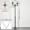 Naofe lamp post, path light green, black, 2-light sources