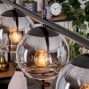 Koyoto hanging light, globe light, pendant light clear, Smoke-coloured, 4-light sources