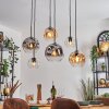 Ripoll hanging light, globe light, pendant light Amber, clear, Smoke-coloured, 6-light sources