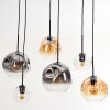 Ripoll hanging light, globe light, pendant light Amber, clear, Smoke-coloured, 6-light sources