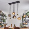 Ripoll hanging light, globe light, pendant light Amber, clear, Smoke-coloured, 6-light sources