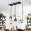 Ripoll hanging light, globe light, pendant light Amber, clear, Smoke-coloured, 6-light sources