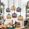 Ripoll hanging light, globe light, pendant light Amber, Smoke-coloured, 6-light sources