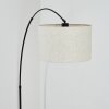 Bassagoda floor lamp, Arch lamps black, 1-light source, Fabric lampshade