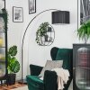 Soungou floor lamp, Arch lamps chrome, black, 1-light source, Fabric shade
