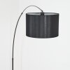 Soungou floor lamp, Arch lamps chrome, black, 1-light source, Fabric shade