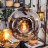 Ripoll hanging light, globe light, pendant light Amber, Smoke-coloured, 6-light sources