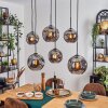 Ripoll hanging light, globe light, pendant light Smoke-coloured, 6-light sources