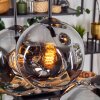 Ripoll hanging light, globe light, pendant light Smoke-coloured, 6-light sources
