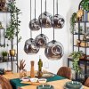Ripoll hanging light, globe light, pendant light Smoke-coloured, 6-light sources