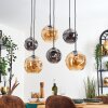 Ripoll hanging light, globe light, pendant light Amber, Smoke-coloured, 6-light sources