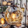 Ripoll hanging light, globe light, pendant light Amber, Smoke-coloured, 6-light sources