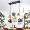 Ripoll hanging light, globe light, pendant light Amber, Smoke-coloured, 6-light sources
