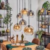 Ripoll hanging light, globe light, pendant light Amber, clear, Smoke-coloured, 6-light sources