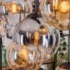 Gastor hanging light, globe light, pendant light Amber, clear, Smoke-coloured, 8-light sources