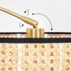 Ramila floor lamp, Arch lamps brass, black, 1-light source, Fabric lampshade