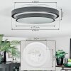 Orvan ceiling light, Panel LED black, white, 1-light source