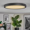 Isela ceiling light, Panel LED black, 1-light source