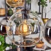 Koyoto hanging light, globe light, pendant light Amber, chrome, clear, Smoke-coloured, 6-light sources