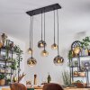 Ripoll hanging light, globe light, pendant light Amber, clear, Smoke-coloured, 6-light sources