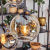 Ripoll hanging light, globe light, pendant light Amber, clear, Smoke-coloured, 6-light sources